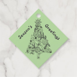 Weihnachtsgeschenk-Tag des Grünen Baumes Geschenkanhänger