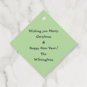 Weihnachtsgeschenk-Tag des Grünen Baumes Geschenkanhänger (Rückseite)