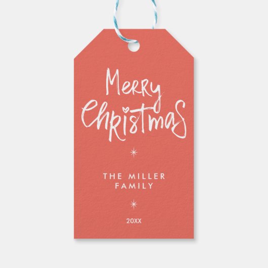 Weihnachtsgeschenk-Tag - Feierlich Geschenkanhänger (Rückseite)