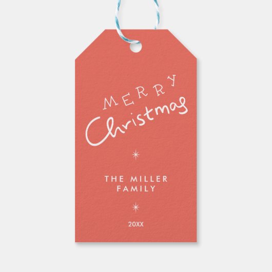 Weihnachtsgeschenk-Tag - Feierlich Geschenkanhänger (Rückseite)
