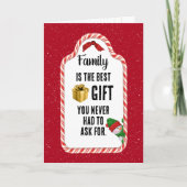 Weihnachtsgeschenk-Tag Feiertagskarte (Vorderseite)