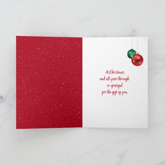 Weihnachtsgeschenk-Tag Feiertagskarte (Innenseite)