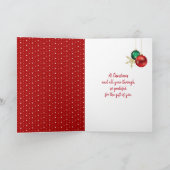 Weihnachtsgeschenk-Tag Feiertagskarte (Innenseite)