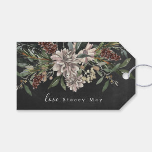 Weihnachtsgeschenk-Tag Floral Aquarelltafel Geschenkanhänger