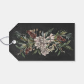 Weihnachtsgeschenk-Tag Floral Aquarelltafel Geschenkanhänger (Rückseite Horizontal)