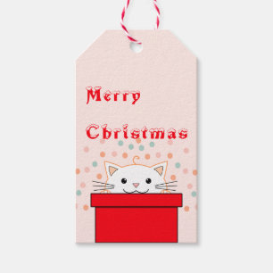 Weihnachtsgeschenk-Tag für Lover Niedliche Katze Geschenkanhänger