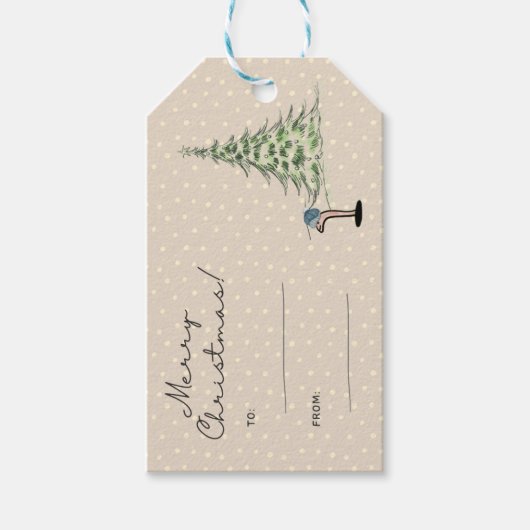 Weihnachtsgeschenk-Tag Geschenkanhänger (Vorderseite)