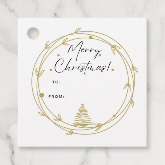 Weihnachtsgeschenk-Tag Geschenkanhänger (Vorderseite)