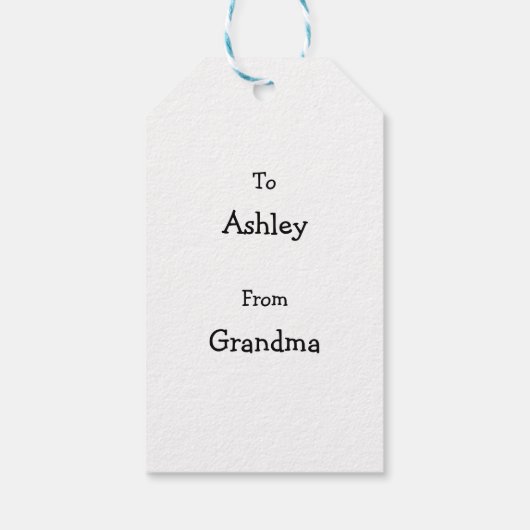 Weihnachtsgeschenk-Tag Geschenkanhänger (Rückseite)