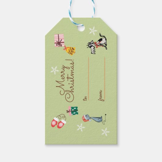 Weihnachtsgeschenk-Tag Geschenkanhänger (Vorderseite)