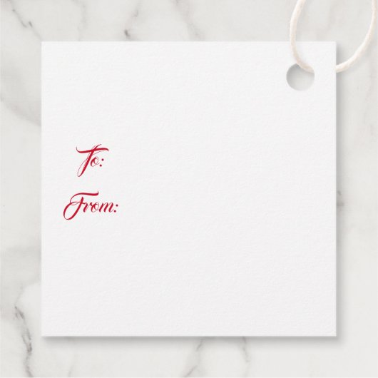 Weihnachtsgeschenk-Tag Geschenkanhänger (Rückseite)