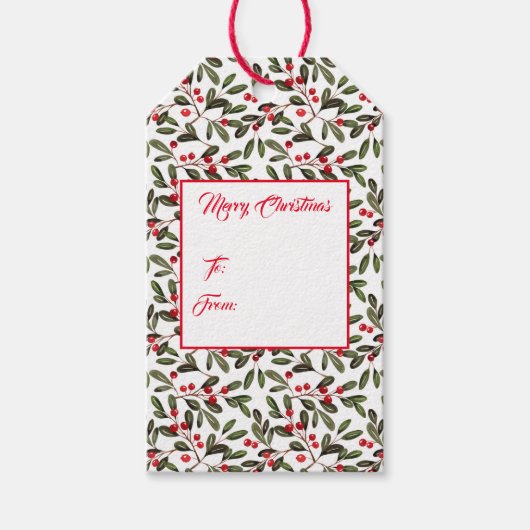 Weihnachtsgeschenk-Tag Geschenkanhänger (Vorderseite)