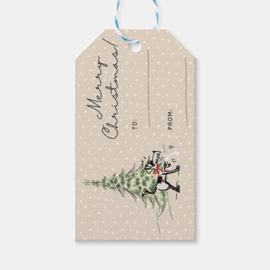 Weihnachtsgeschenk-Tag Geschenkanhänger (Vorderseite)