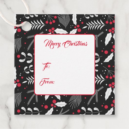 Weihnachtsgeschenk-Tag Geschenkanhänger (Vorderseite)