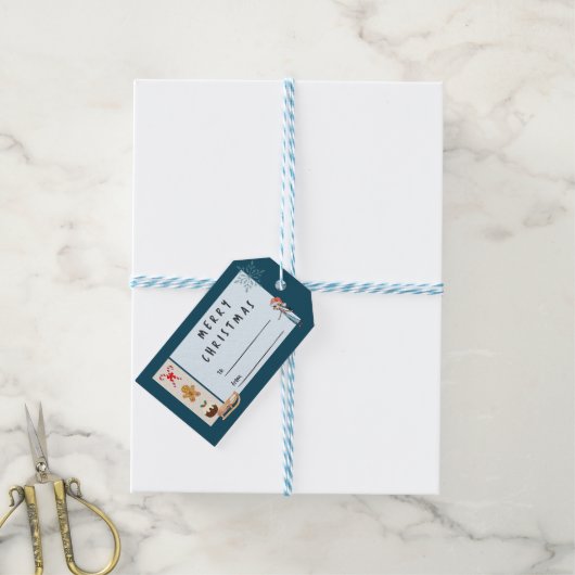 Weihnachtsgeschenk-Tag Geschenkanhänger (Mit Garn)