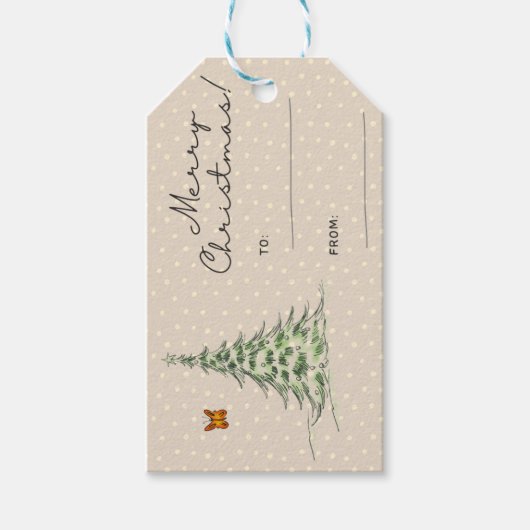 Weihnachtsgeschenk-Tag Geschenkanhänger (Vorderseite)