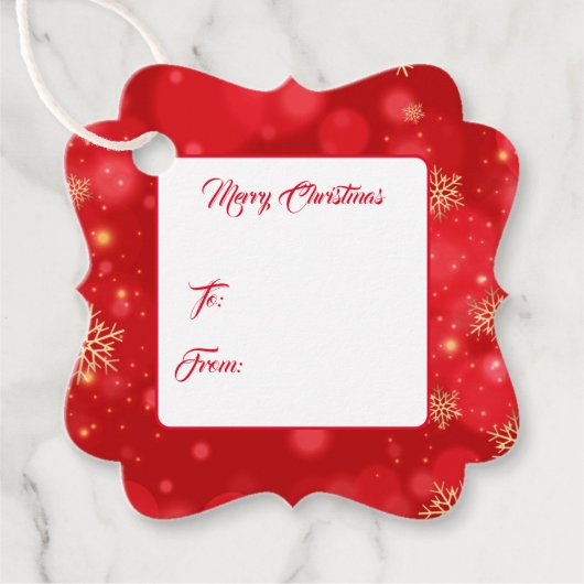 Weihnachtsgeschenk-Tag Geschenkanhänger (Vorderseite)