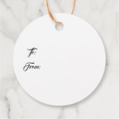 Weihnachtsgeschenk-Tag Geschenkanhänger (Rückseite)
