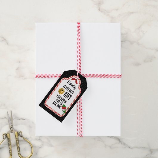 Weihnachtsgeschenk-Tag Geschenkanhänger (Mit Garn)