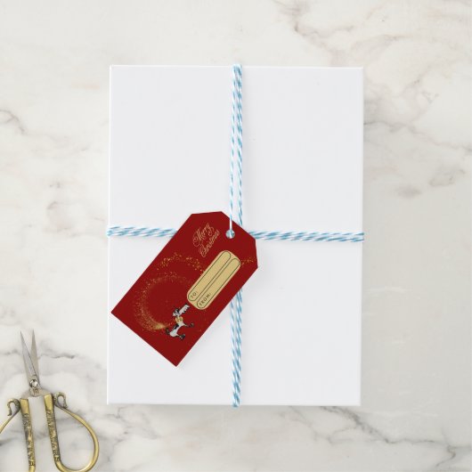 Weihnachtsgeschenk-Tag Geschenkanhänger (Mit Garn)