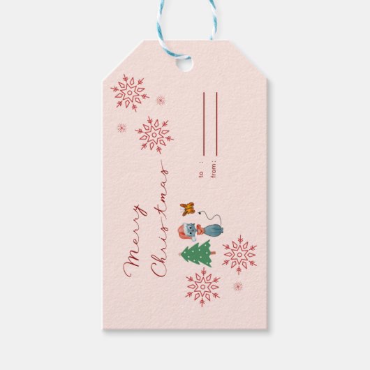 Weihnachtsgeschenk-Tag Geschenkanhänger (Vorderseite)