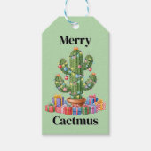 Weihnachtsgeschenk-Tag - Merry Cactmus Geschenkanhänger (Vorderseite)