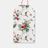 Weihnachtsgeschenk-Tag mit Berry- und Branchentwur Geschenkanhänger (Rückseite)