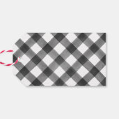 Weihnachtsgeschenk Tag mit Buffalo Kariert & Mistl Geschenkanhänger (Rückseite Horizontal)