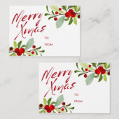 Weihnachtsgeschenk-Tag Mitteilungskarte (Vorne/Hinten)