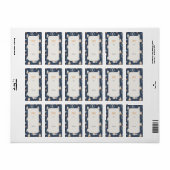 Weihnachtsgeschenk-Tag | Navy Watercolor Holiday L Adressaufkleber (Vorne)