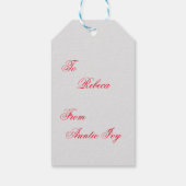 Weihnachtsgeschenk-Tag - Nomaden in einer Reihe Geschenkanhänger (Rückseite)