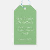 Weihnachtsgeschenk-Tag, personalisiert Geschenkanhänger (Rückseite)