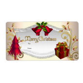 Weihnachtsgeschenk Tag Red White Weihnachten (Vorne)