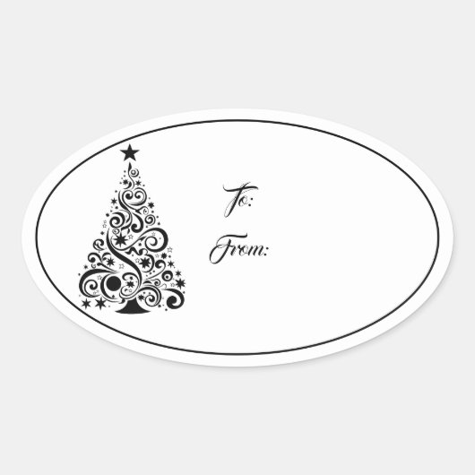 Weihnachtsgeschenk Tag Sticker (Vorderseite)