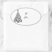 Weihnachtsgeschenk Tag Sticker (Tasche)