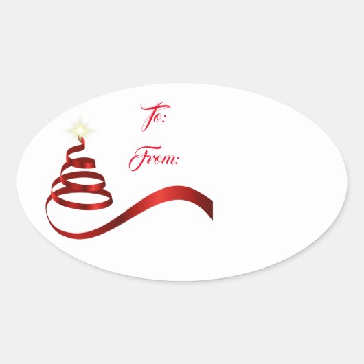 Weihnachtsgeschenk Tag Sticker (Vorderseite)