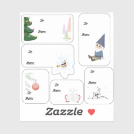 Weihnachtsgeschenk Tag Sticker Set