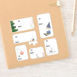Weihnachtsgeschenk Tag Sticker Set