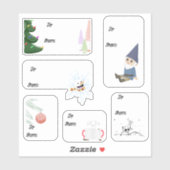 Weihnachtsgeschenk Tag Sticker Set (Blatt)