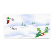 Weihnachtsgeschenk-Tag - Strumpf, Holly und Berrie (Vorne)