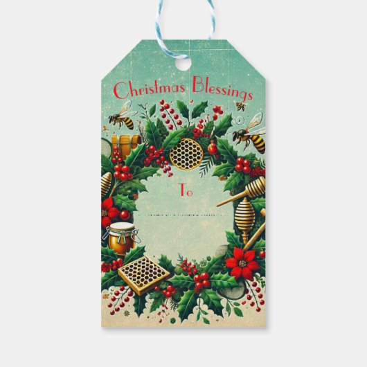 Weihnachtsgeschenk-Tag | Übertragungsdesign Geschenkanhänger (Rückseite)