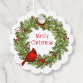 Weihnachtsgeschenk Tag-Wreath Gefallen Tags Geschenkanhänger (Vorderseite)