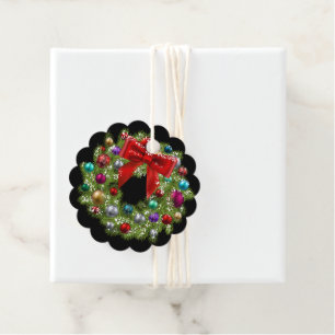 Weihnachtsgeschenk Tag-Wreath Gefallen Tags Geschenkanhänger