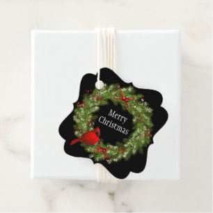 Weihnachtsgeschenk Tag-Wreath Gefallen Tags Geschenkanhänger