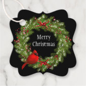 Weihnachtsgeschenk Tag-Wreath Geschenkanhänger (Vorderseite)