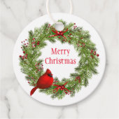 Weihnachtsgeschenk Tag-Wreath Geschenkanhänger (Vorderseite)