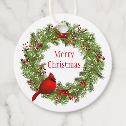 Weihnachtsgeschenk Tag-Wreath Geschenkanhänger (Vorderseite)