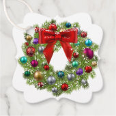 Weihnachtsgeschenk Tag-Wreath Geschenkanhänger (Vorderseite)