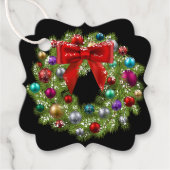 Weihnachtsgeschenk Tag-Wreath Geschenkanhänger (Vorderseite)