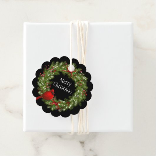 Weihnachtsgeschenk Tag-Wreath Geschenkanhänger (Beispiel)